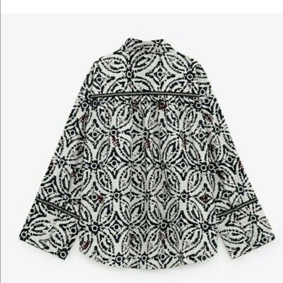 Zara Printed Embroidered Shirt - Picture 10 of 11